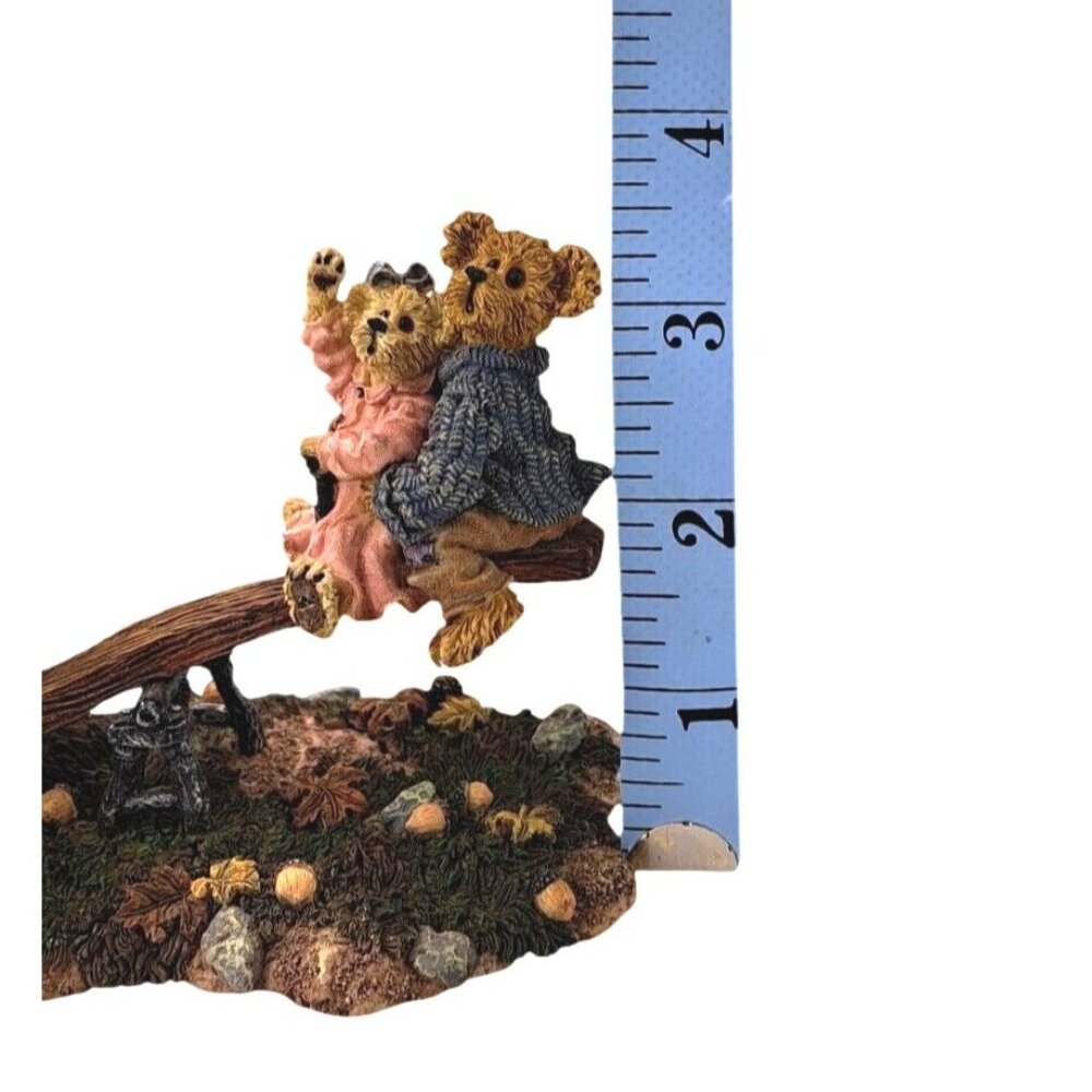 Vintage Boyds Bears Bearstone 2001 Grandpa Bearikins Molly Jeff Figurine 228350 - Picture 9 of 10